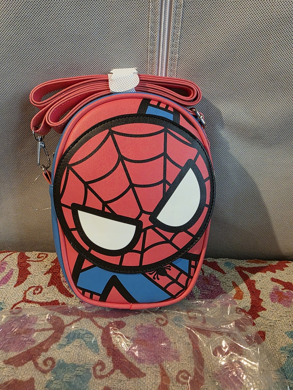 Buckle-Down Spiderman Crossbody Bag